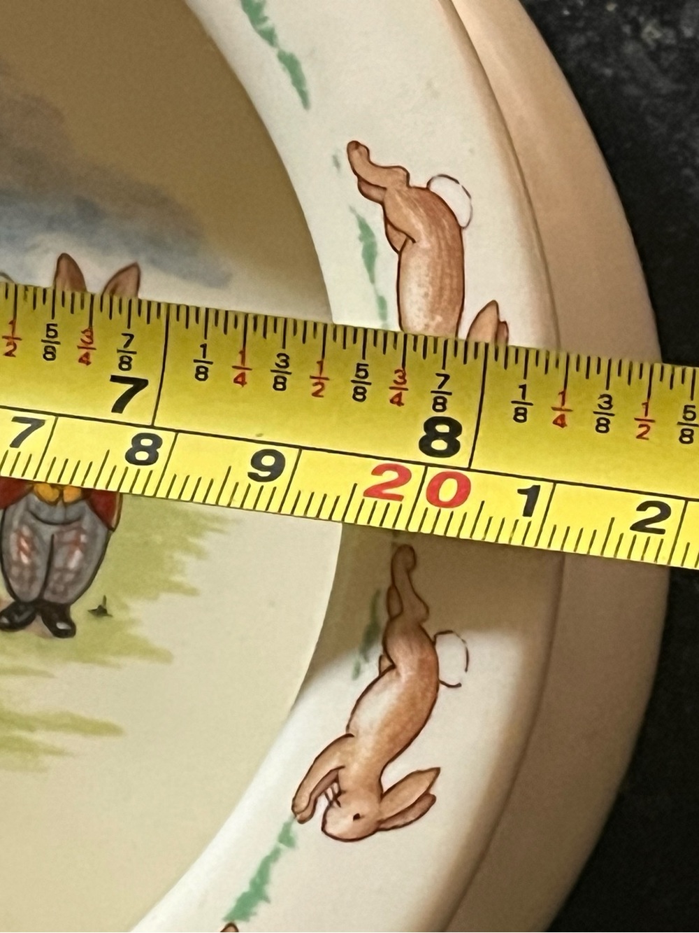 Vintage Bunnykins Mid-Century 1957-1975 Porcelain "Family Picture" Oval Bowl - Picture 6 of 7
